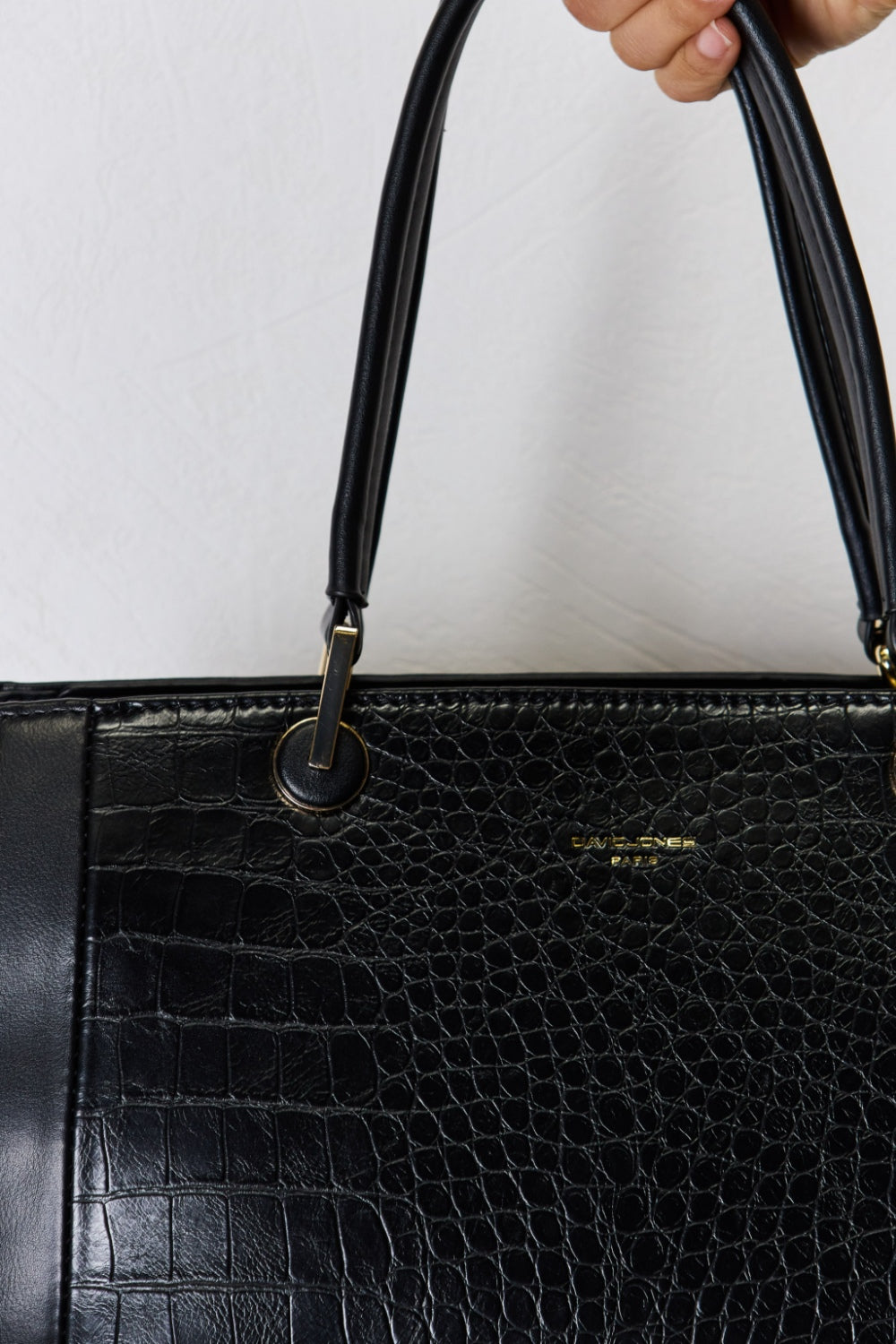 David Jones Texture PU Leather Handbag for Stylish Elegance