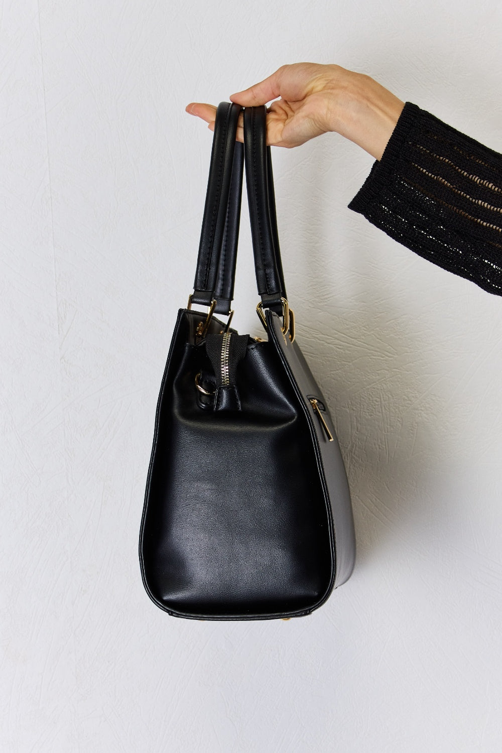 David Jones Texture PU Leather Handbag for Stylish Elegance