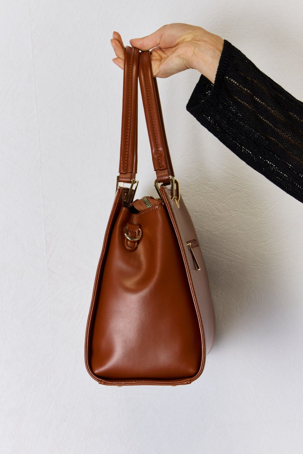 David Jones Texture PU Leather Handbag for Stylish Elegance