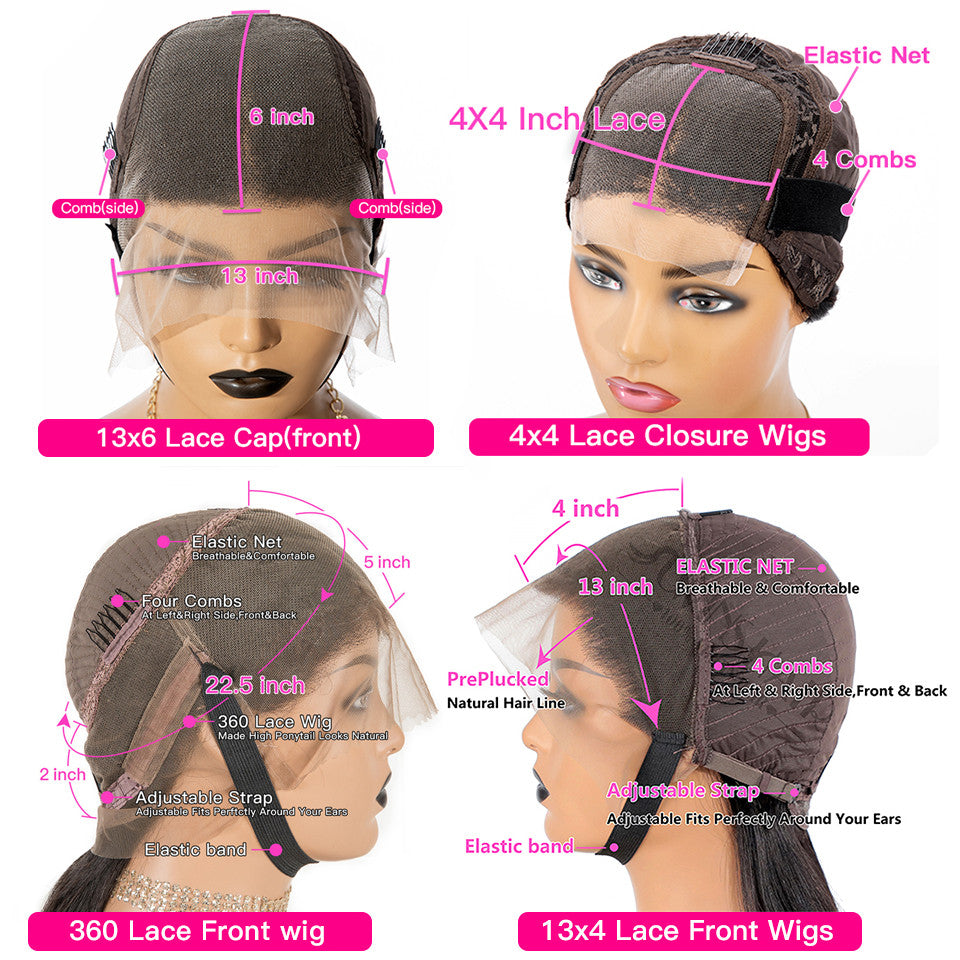 Glamorous 360 HD Lace Frontal Wig: 4/27 Highlights, Body Wave