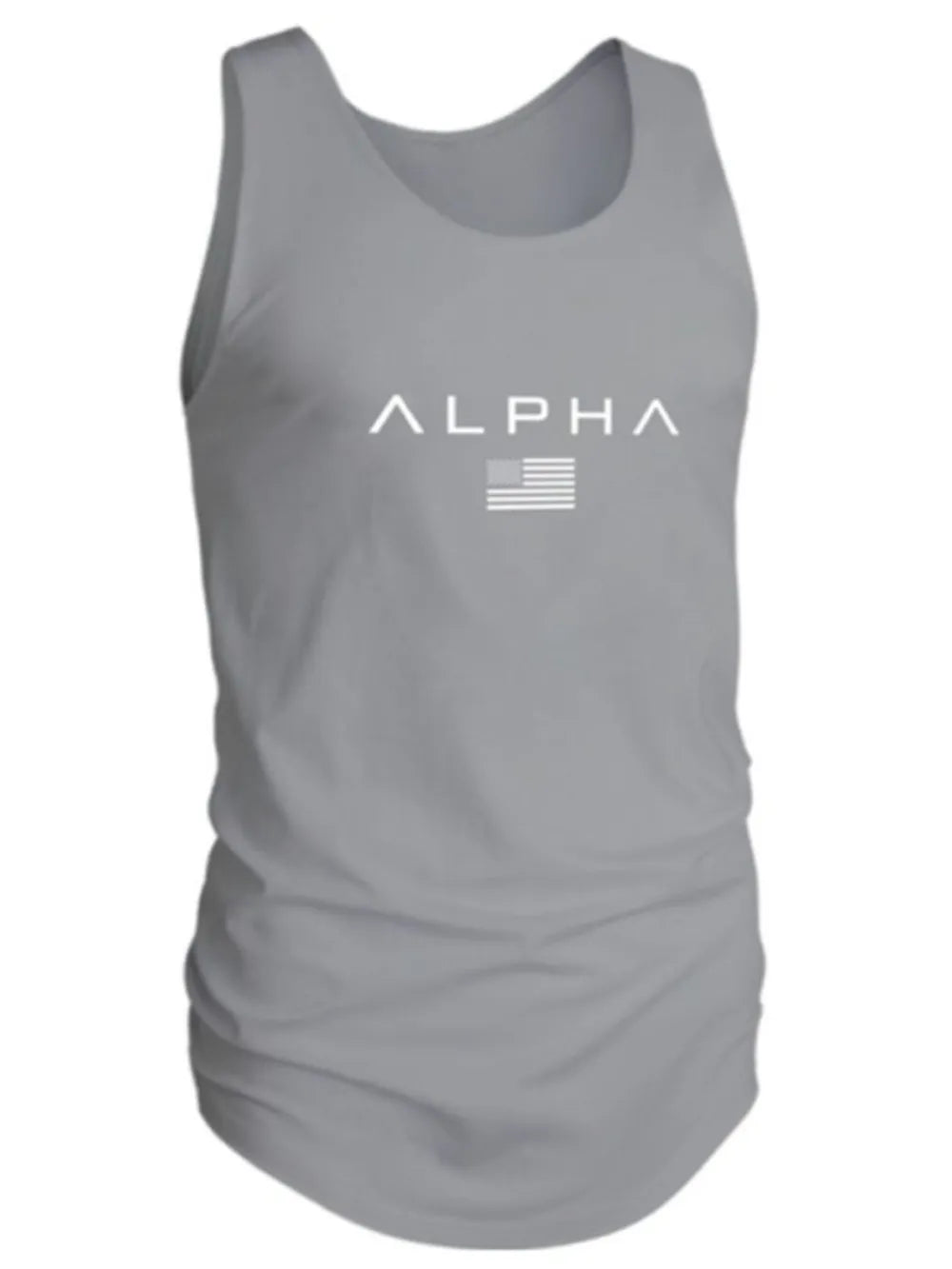Men's US Flag Round Neck Tank