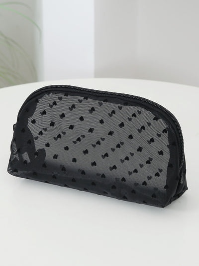 Charming Heart Polyester Travel & Cosmetic Bag Gift Set