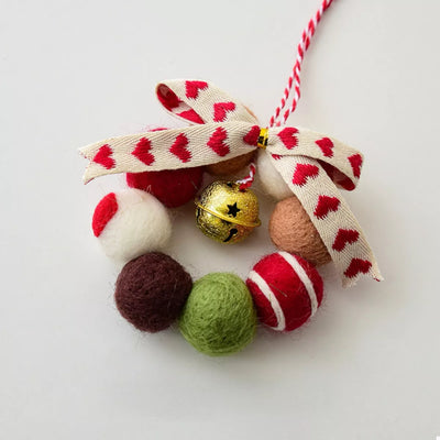 Christmas Felt Ball Garland Ornament