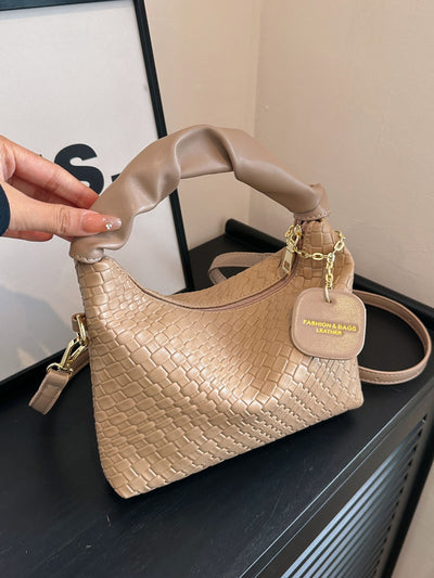 Stylish PU Leather Woven Crossbody Bag for Every Occasion