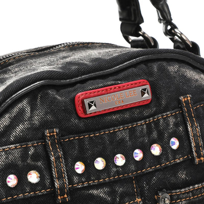 Nicole Lee USA Denim Sisters Secret Dome Handbag