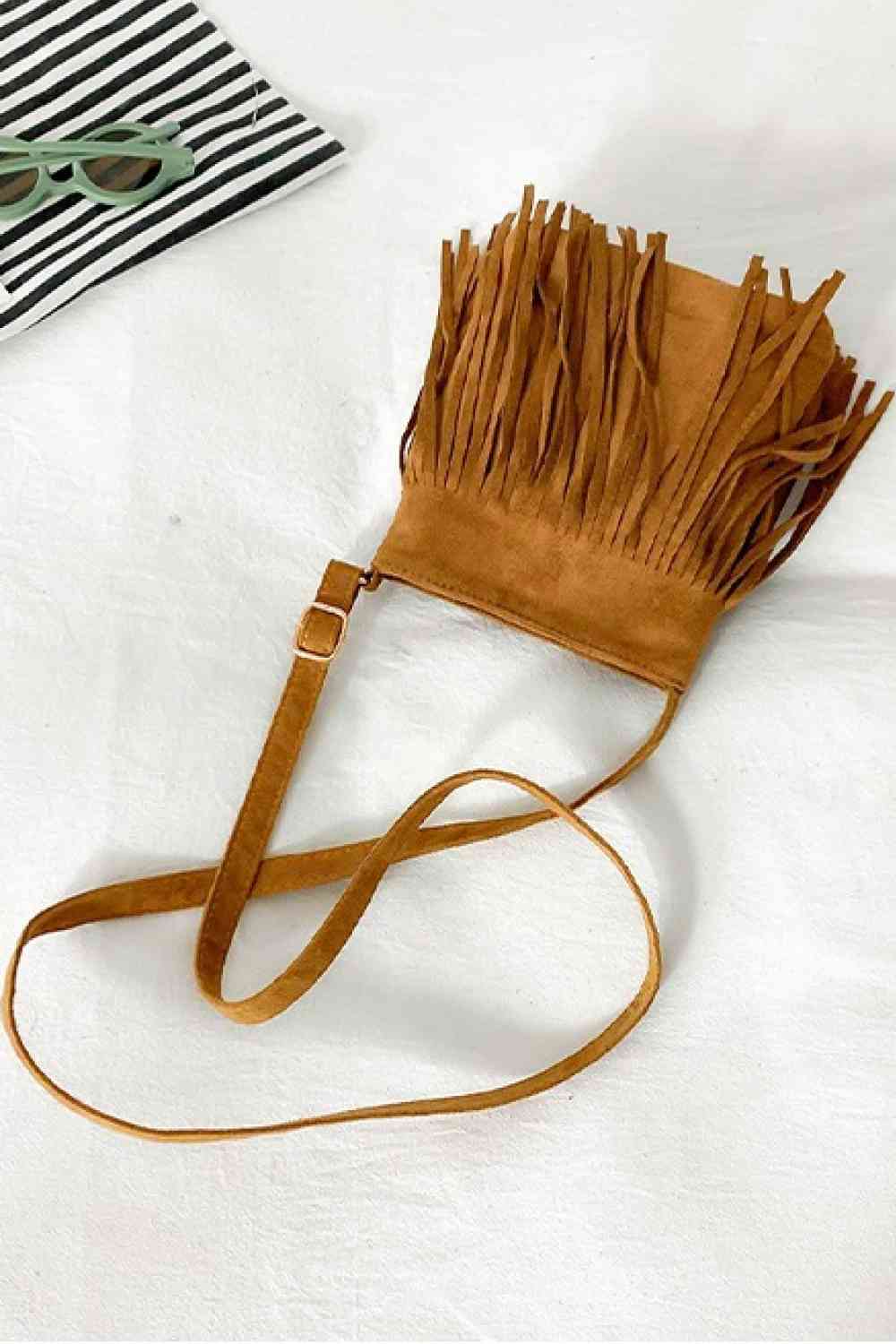 Chic Leopard Print PU Leather Crossbody Bag with Fringe