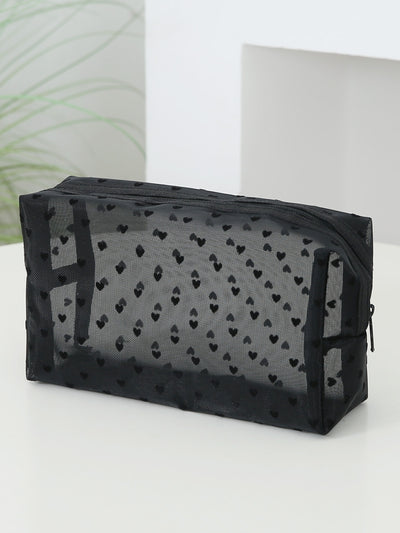 Charming Heart Polyester Travel & Cosmetic Bag Gift Set