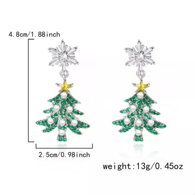 Christmas Tree Drop Earrings