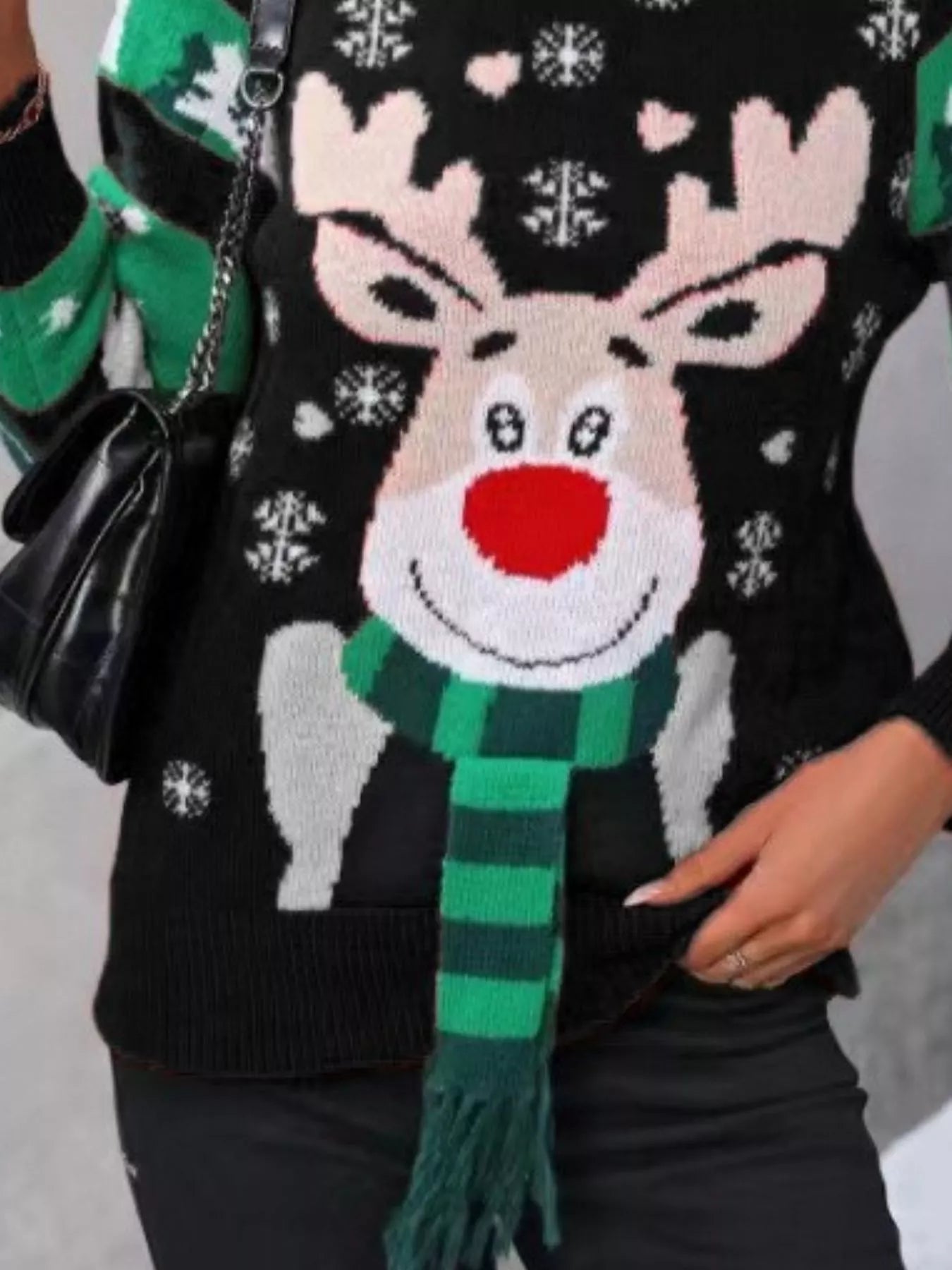 Reindeer Christmas Long Sleeve Sweater