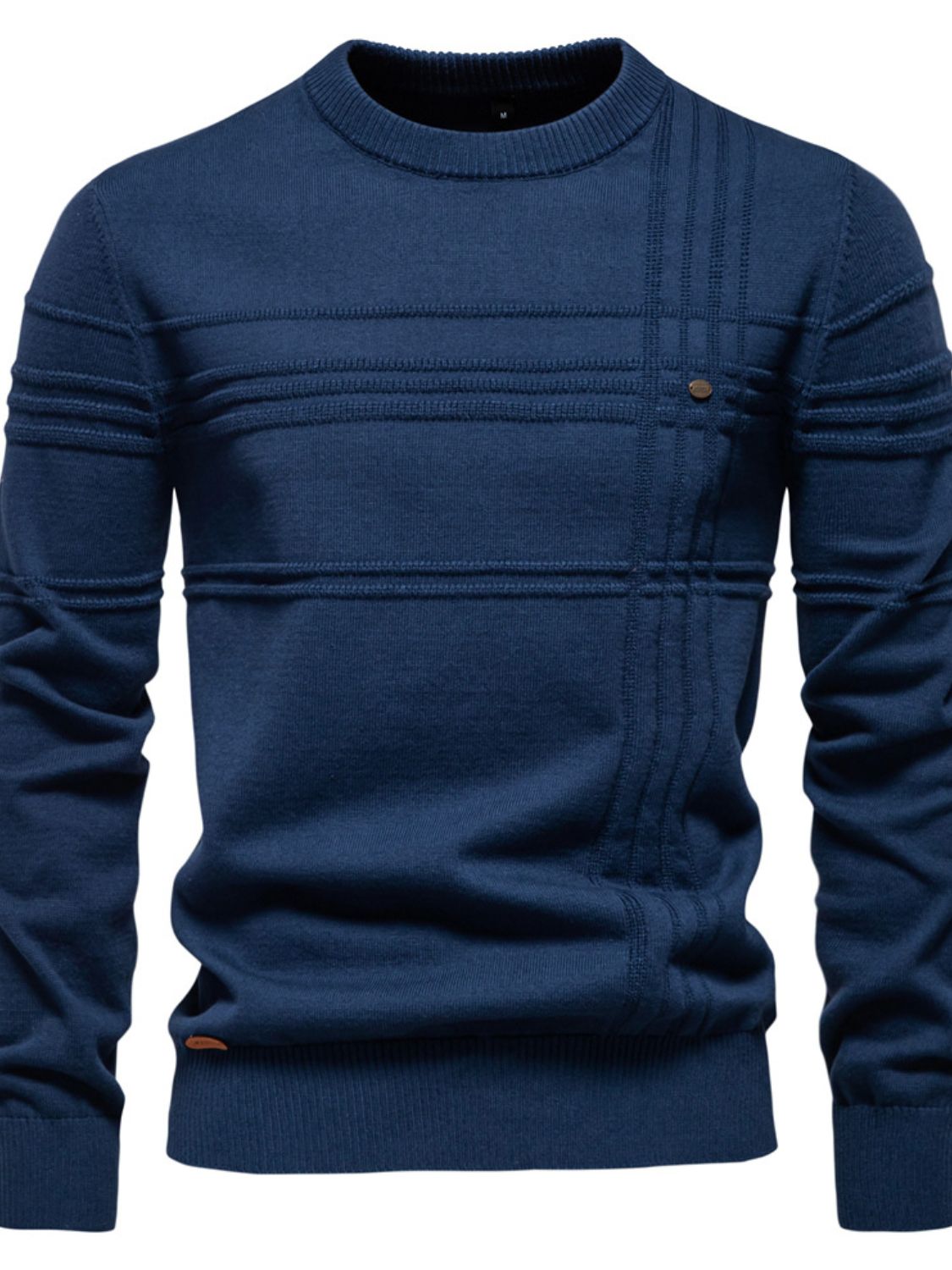 Men's Round Neck Striped Sweater for Stylish Comfort