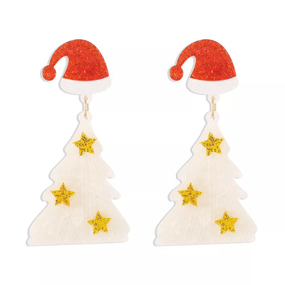 Christmas Tree Dangle Earrings
