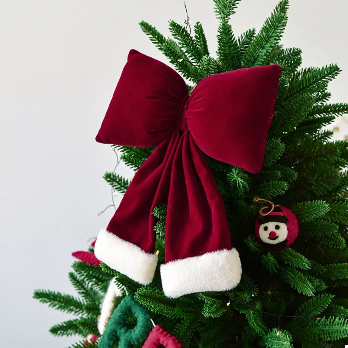 Christmas Velvet Bow Hanging Ornament