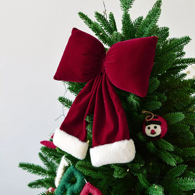 Christmas Velvet Bow Hanging Ornament