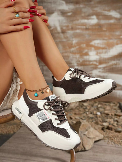 Round Toe Lace Up Sneakers