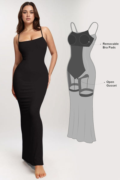Elegant Maxi Dress with Built-In Shapewear for Confidence