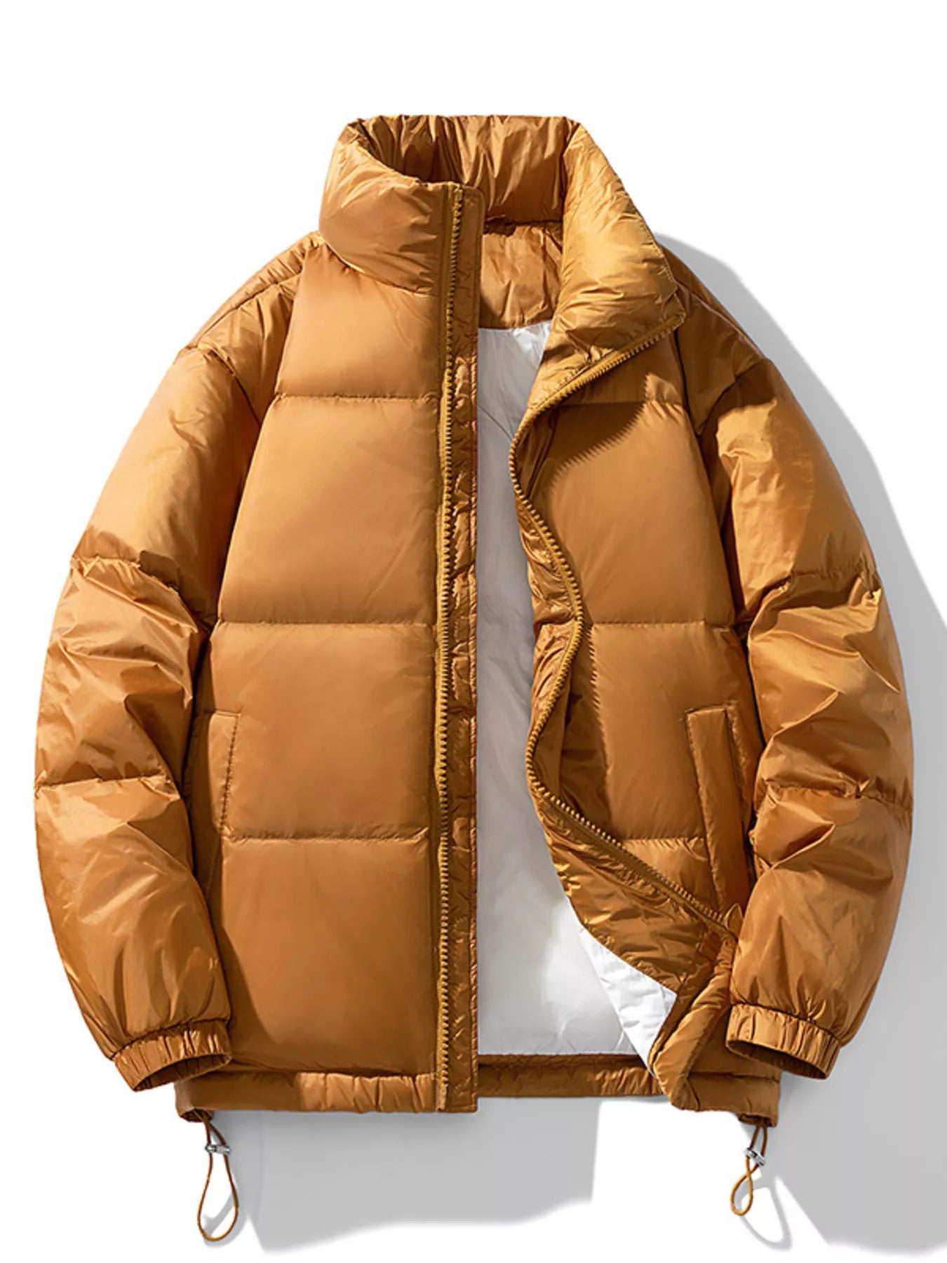 Men's Plus Size Zip Up Winter Puffer Jacket