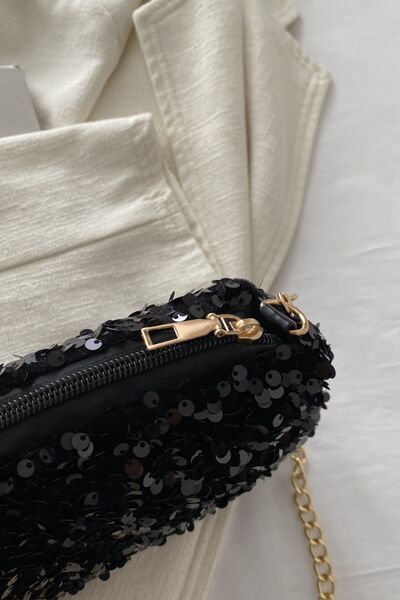 Chic Sequin Removable Strap Shoulder Bag for Glam Style