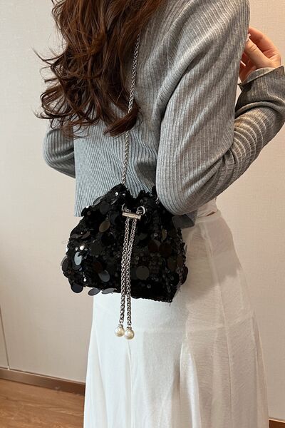 Stylish Drawstring Sequin Crossbody Bag for Every Occasion