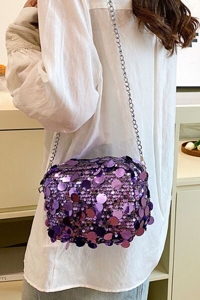 Stylish Sequin Chain Shoulder Bag for Elegant Outings