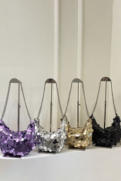 Stylish Sequin Chain Crossbody Bag for Glamorous Looks