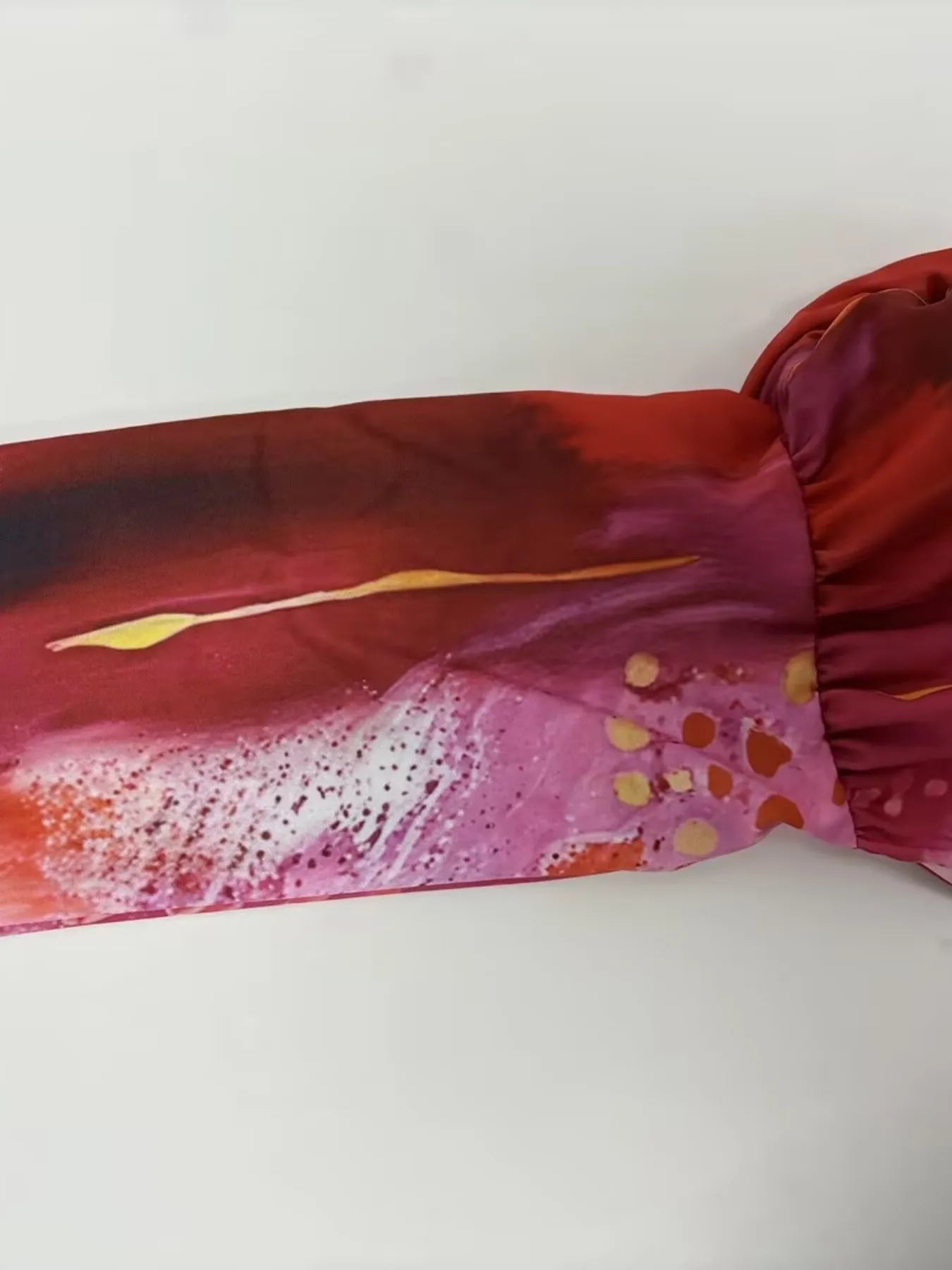 Ruched Front V-Neck Long Sleeve Maxi Dress