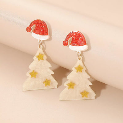 Christmas Tree Dangle Earrings