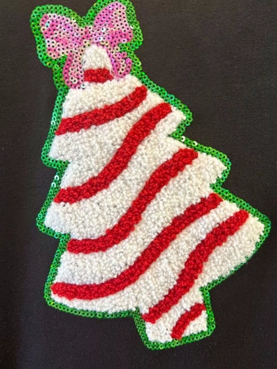 Christmas Tree Sequin Long Sleeve Sweatshirt
