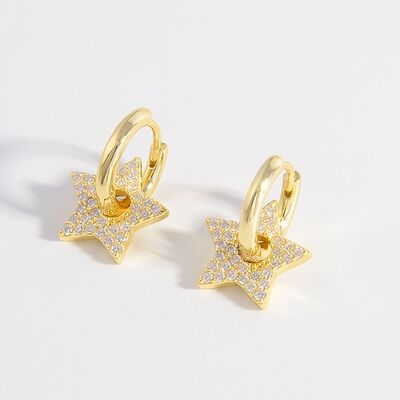 Elegant Sterling Silver Zircon Star Earrings for Trendsetters