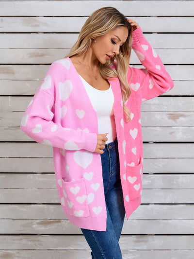 Angel Wings Heart Cardigan - Soft Knit, Vibrant Colors, Chic Style