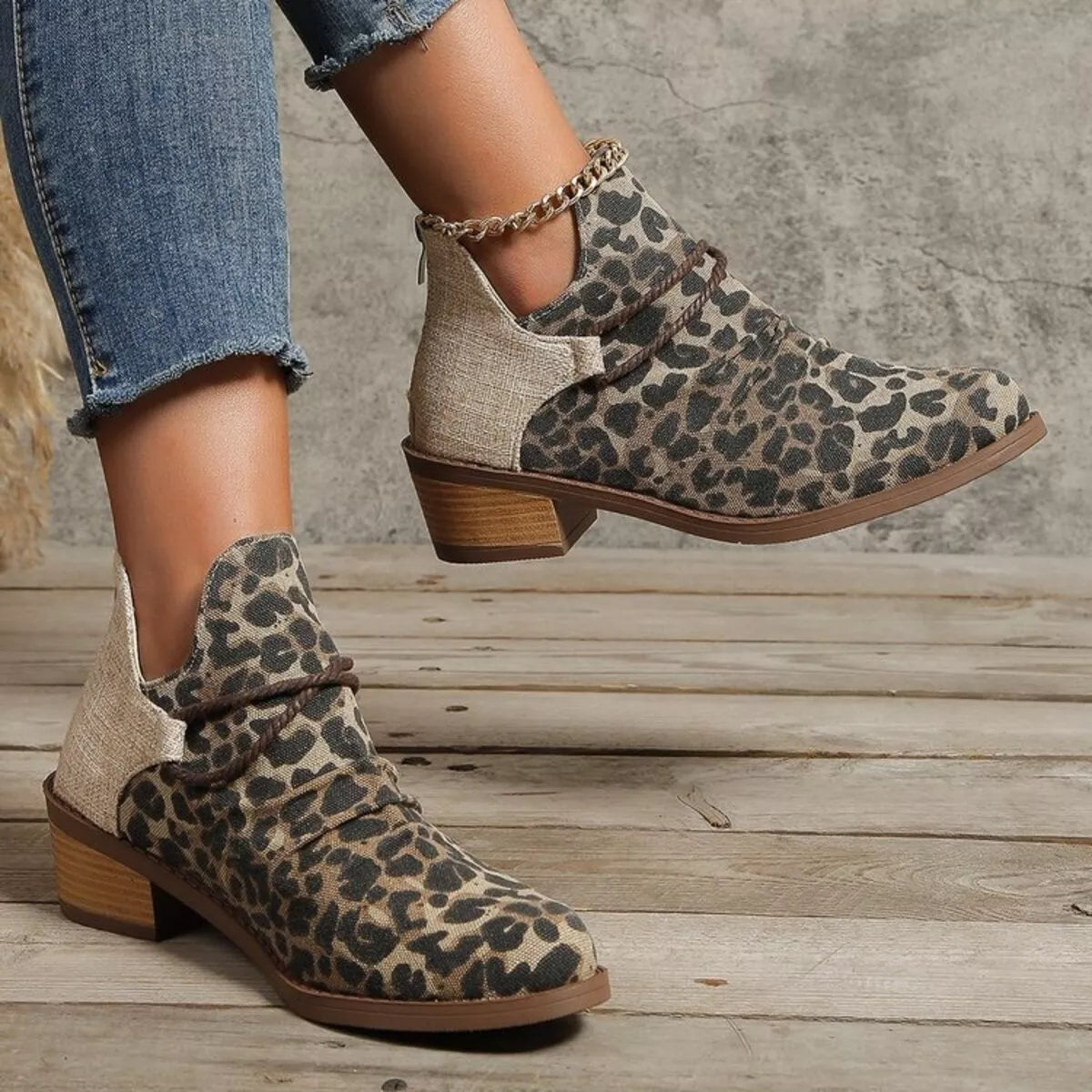 Block Heel Ankle Boots