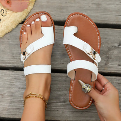 Toe Loop Flats Sandals