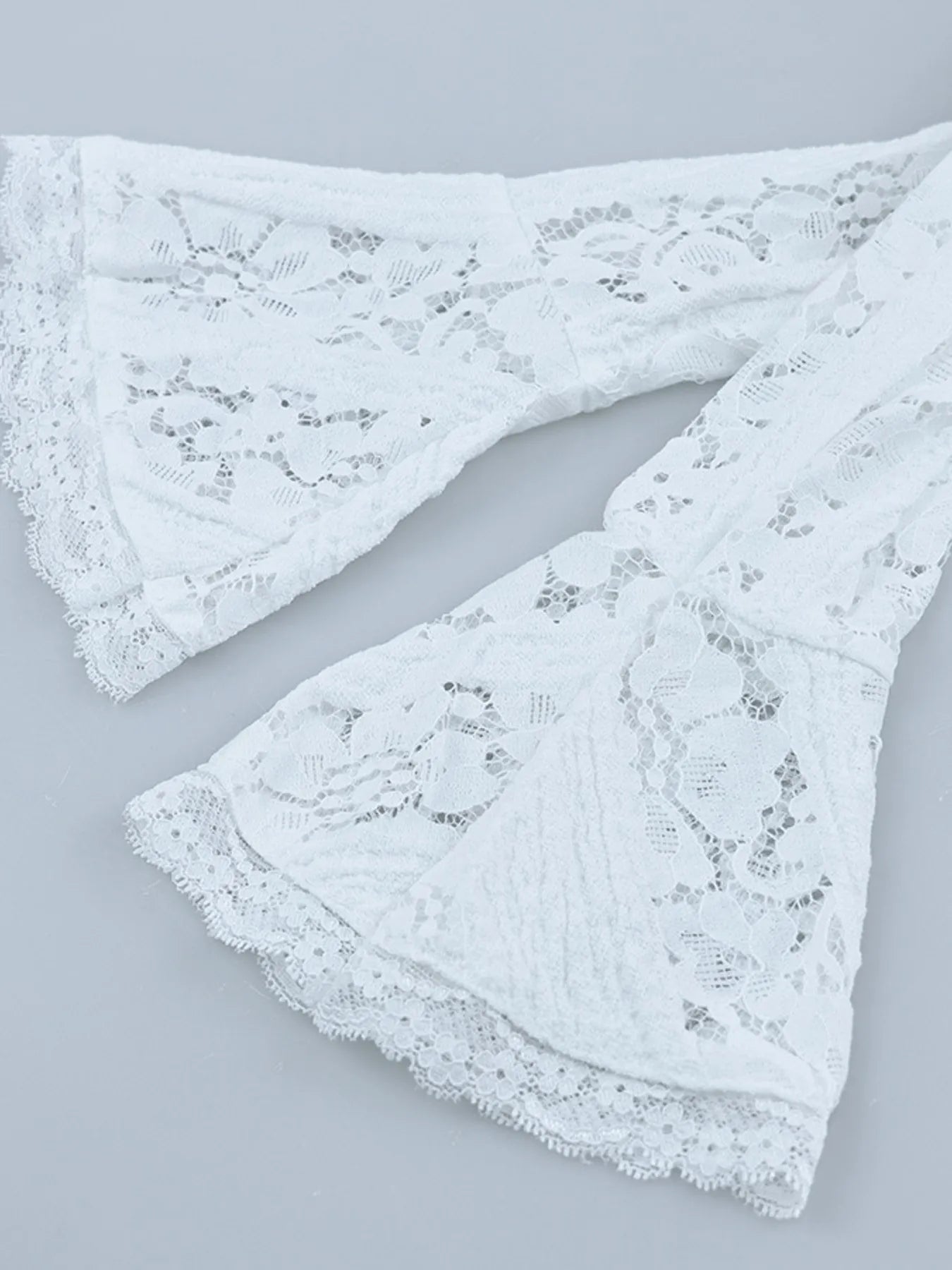 Lace Off-Shoulder Flounce Sleeve Maxi Dress