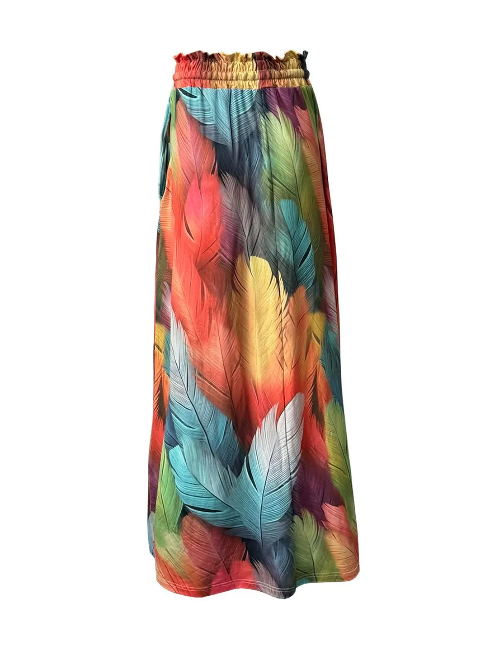 Printed Maxi Skirt with Pockets