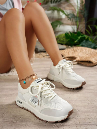 Round Toe Lace Up Sneakers