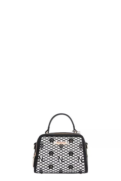 Nicole Lee USA Vegan Geometric Pattern Structured Handbag