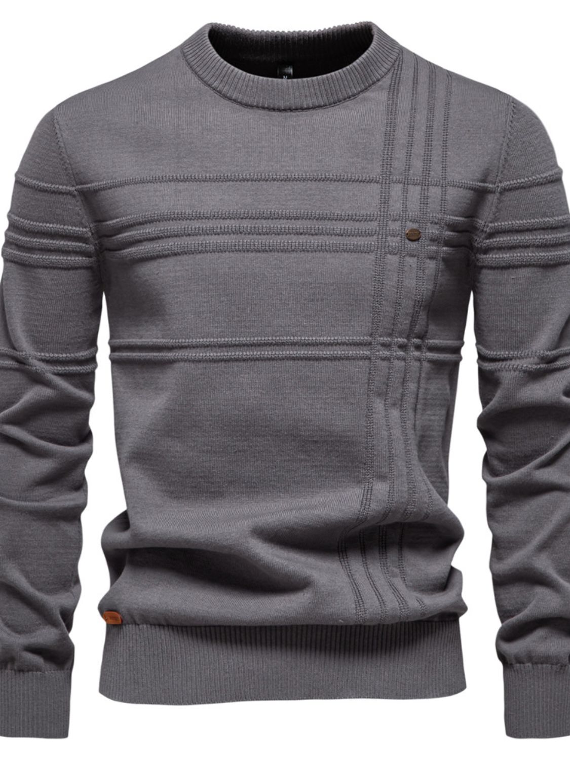 Men's Round Neck Striped Sweater for Stylish Comfort