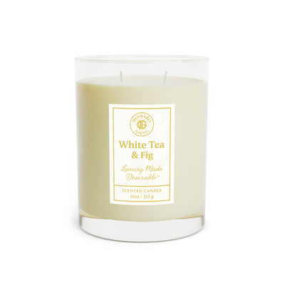 White Tea & Fig Scented Candle - Luxury Aromatherapy Decor, Eco-Friendly Gift, Home Fragrance, Relaxation, Spa Experience