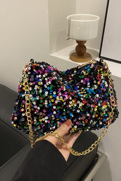 Chic Sequin Removable Strap Shoulder Bag for Glam Style