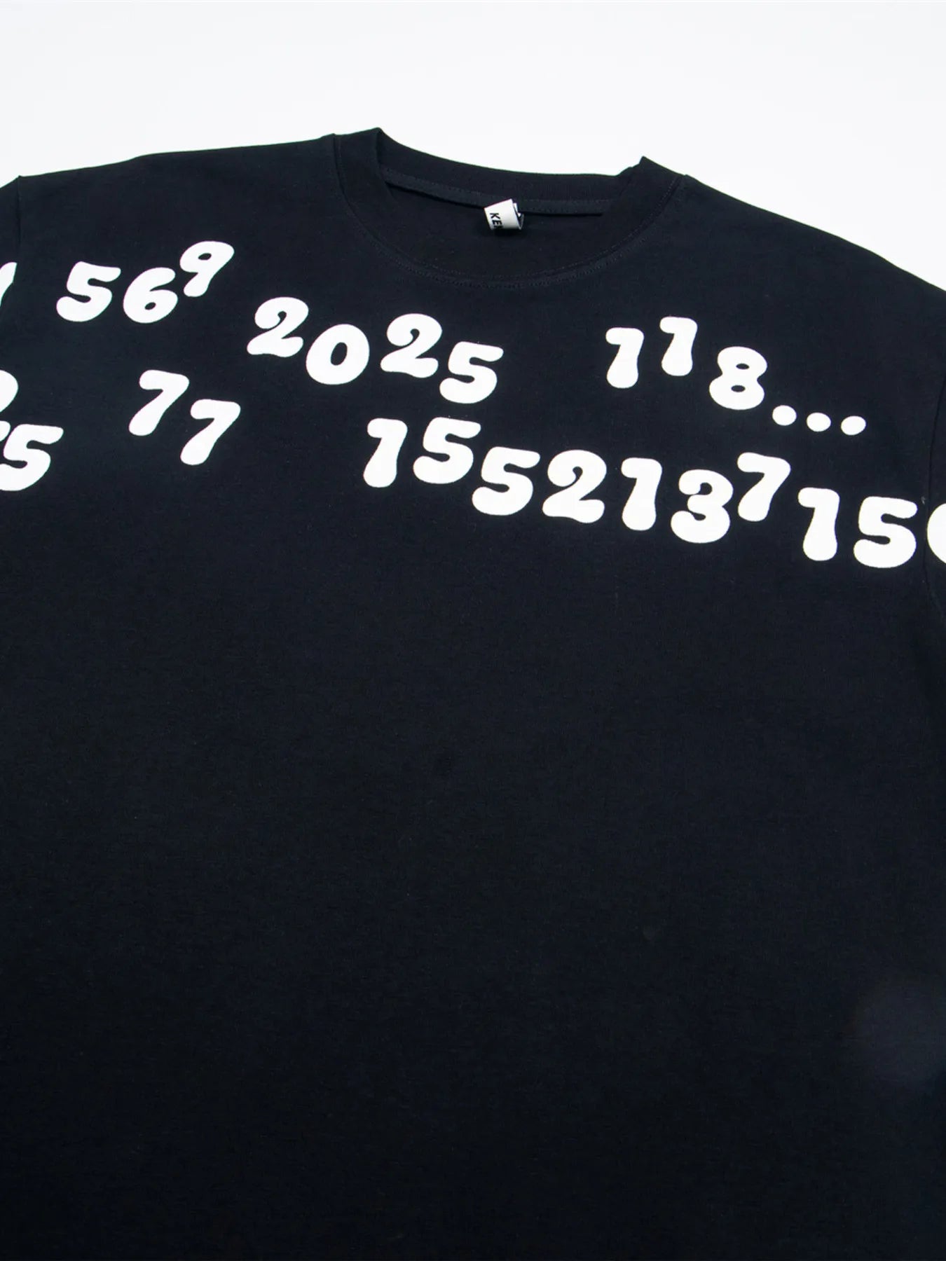 Men's Number Print Short Sleeve Oversized T-Shirt