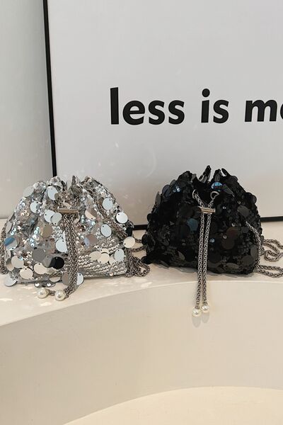 Stylish Drawstring Sequin Crossbody Bag for Every Occasion