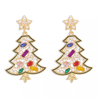 Christmas Tree Dangle Earrings