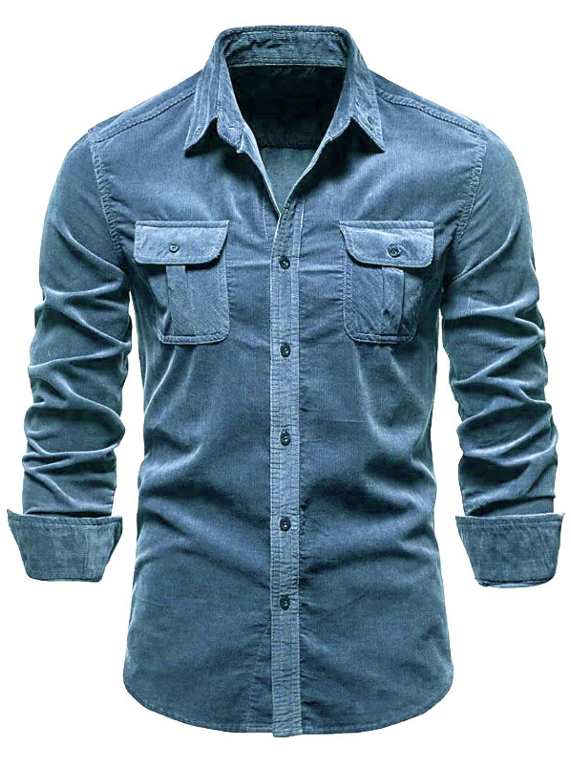Men's Full Size Collared Neck Button Down Shirt Plus Size