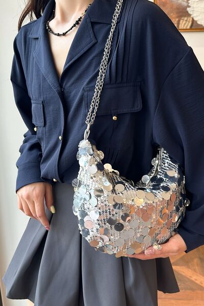 Stylish Sequin Chain Crossbody Bag for Glamorous Looks