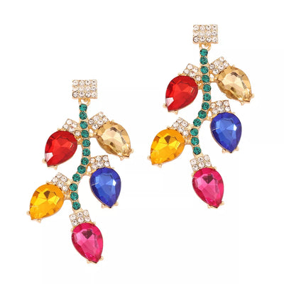 Christmas Rhinestone Drop Earrings