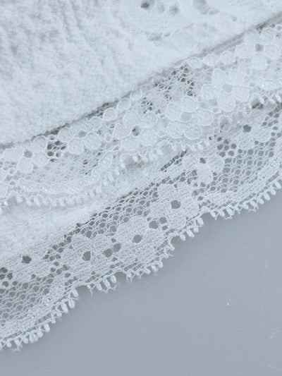 Lace Off-Shoulder Flounce Sleeve Maxi Dress