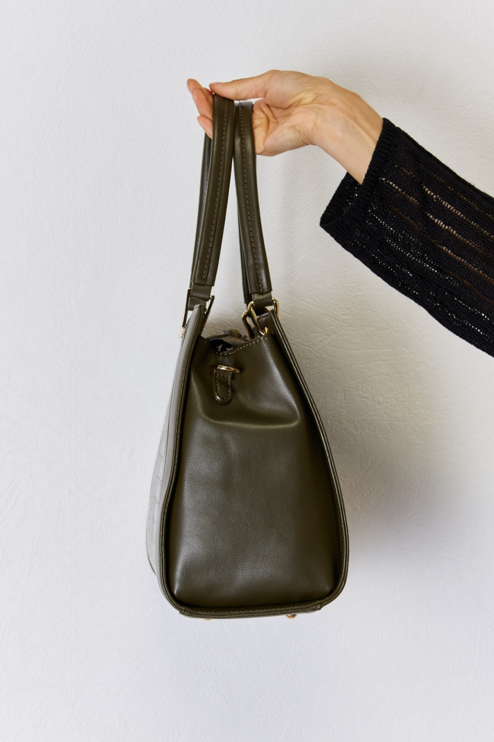 David Jones Texture PU Leather Handbag for Stylish Elegance