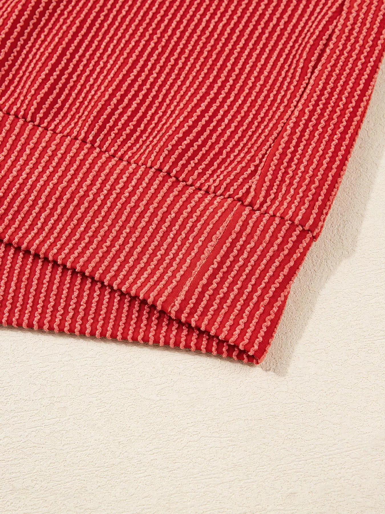 Merry Twisted Rib Christmas Loose Long Sleeve Top