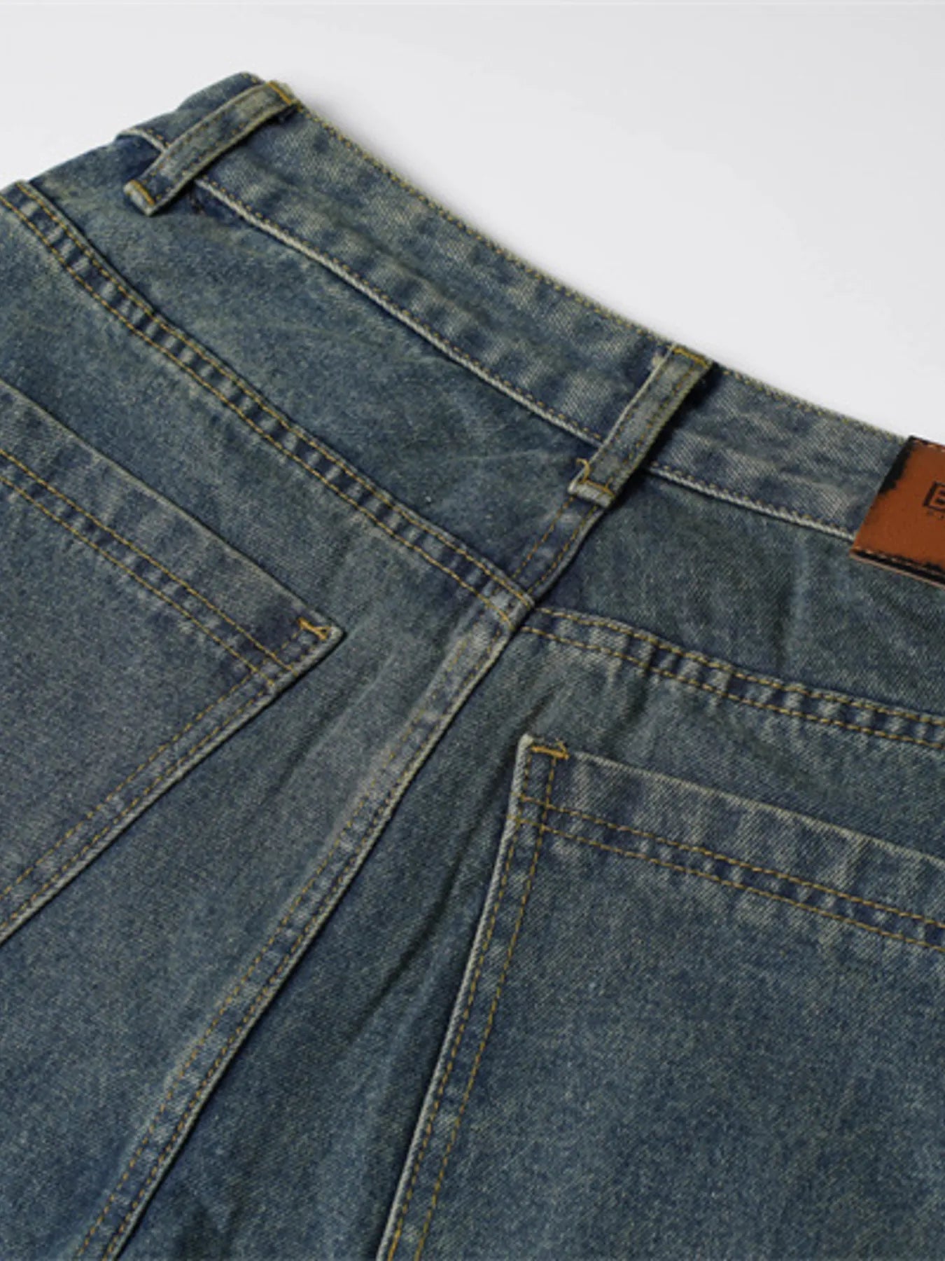 Men's Washed Denim Shorts