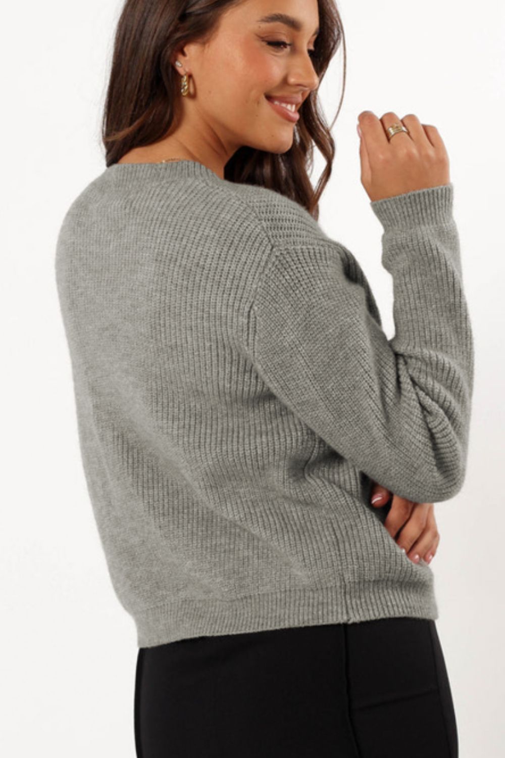 Chic Bow Round Neck Cardigan - Cozy, Elegant & Versatile Style