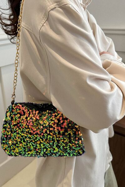 Chic Sequin Removable Strap Shoulder Bag for Glam Style
